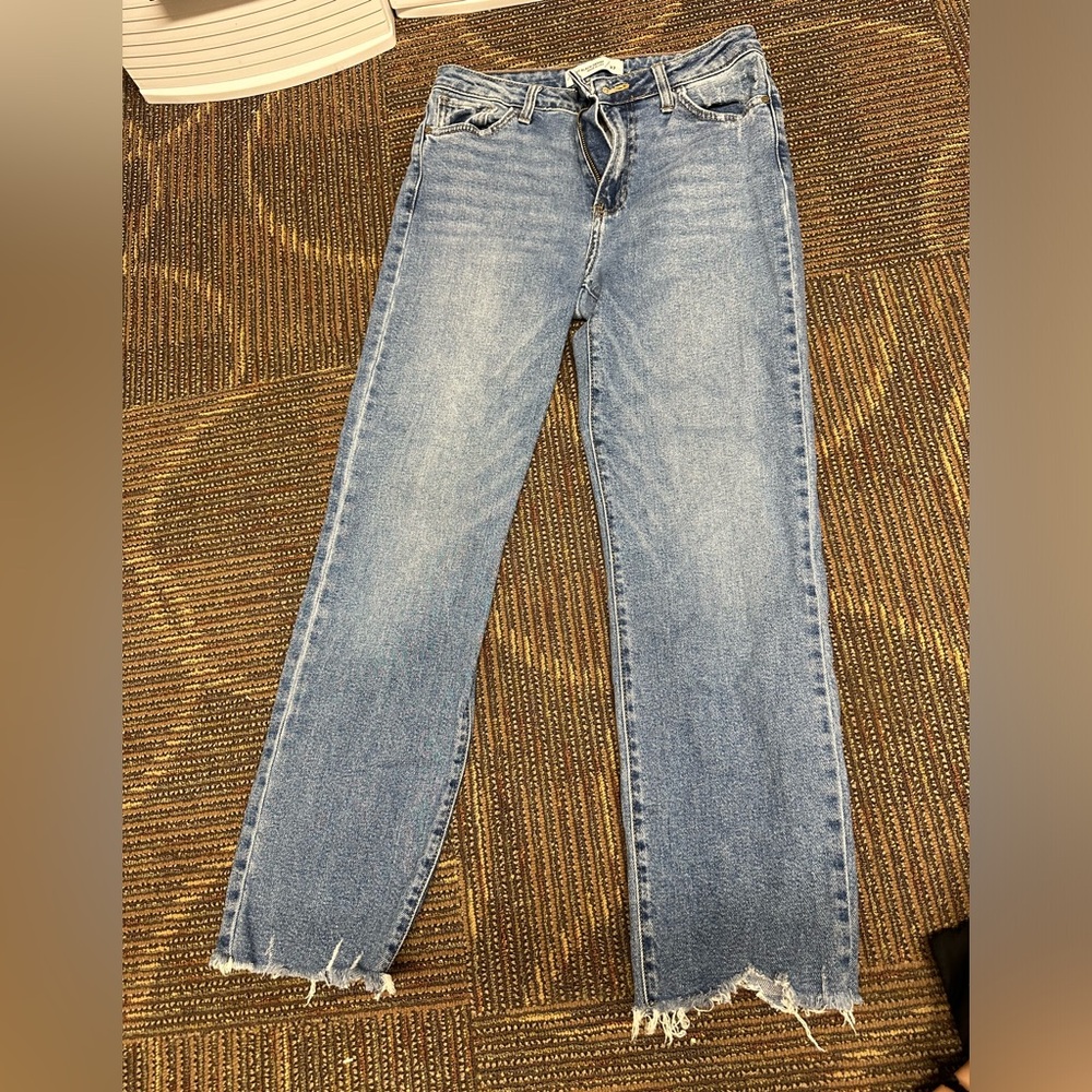 Just Black Denim medium wash straight leg jeans